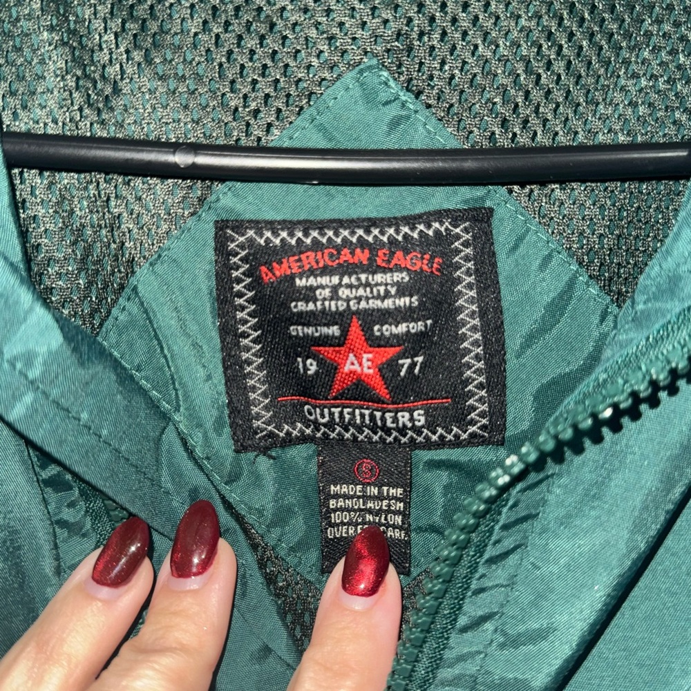 American Eagle Outfitters Teal Vintage Windbreaker - Picture 4 of 6